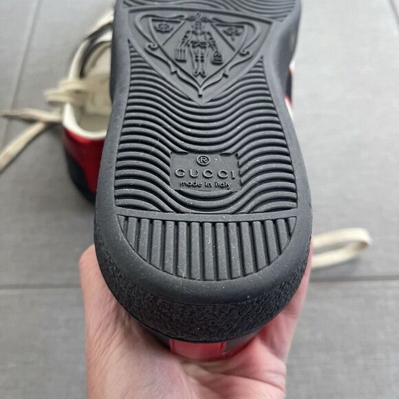 GUCCI Ace Stripe Sneakers Shoes Size 6 Black NEW Casual Streetwear Designer - Picture 8 of 16